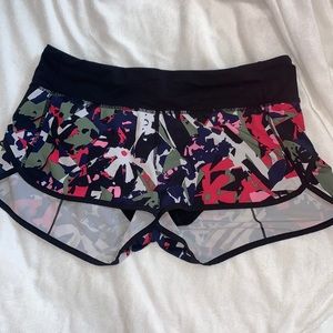 Lululemon floral printed running shorts